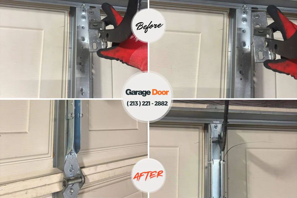 Before and after: garage door repair Westmont, PA